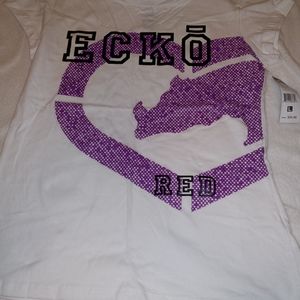 Girls Ecko Red Shirt With Purple Detail